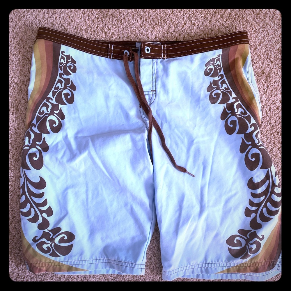 Blue and Brown Billabong Board Shorts 🩳 Size 7